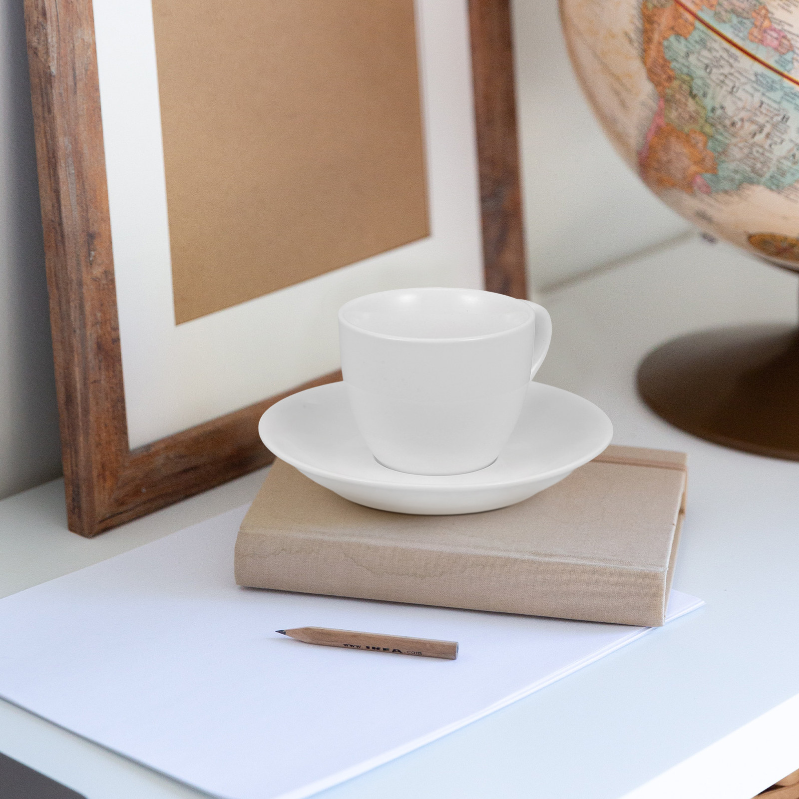 Coffee Tea Set - طقم أكواب شاي سيراميك مع صحون،