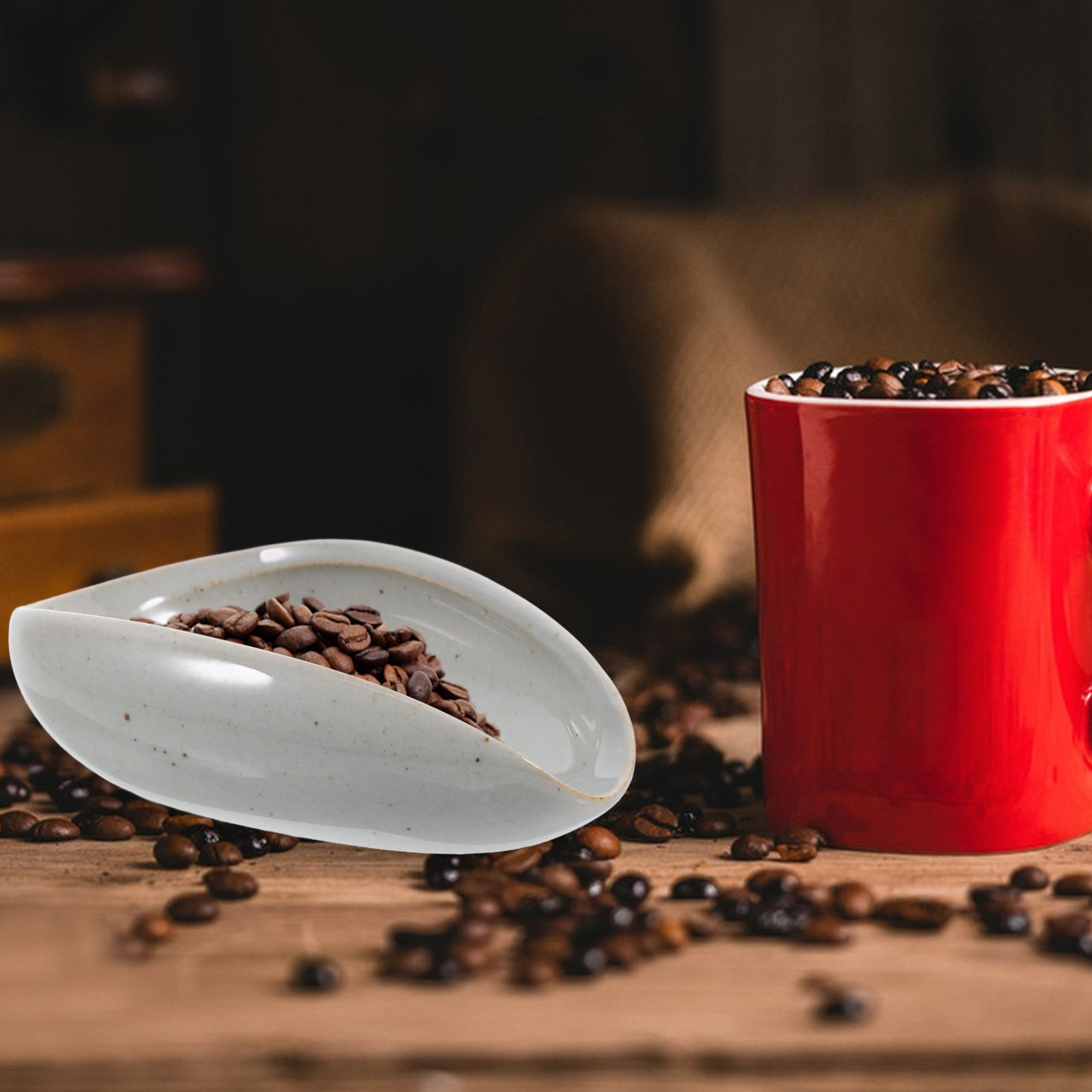 Coffee Tea Bean Leaf - صينية قياس حبوب القهوة المصنوعة من