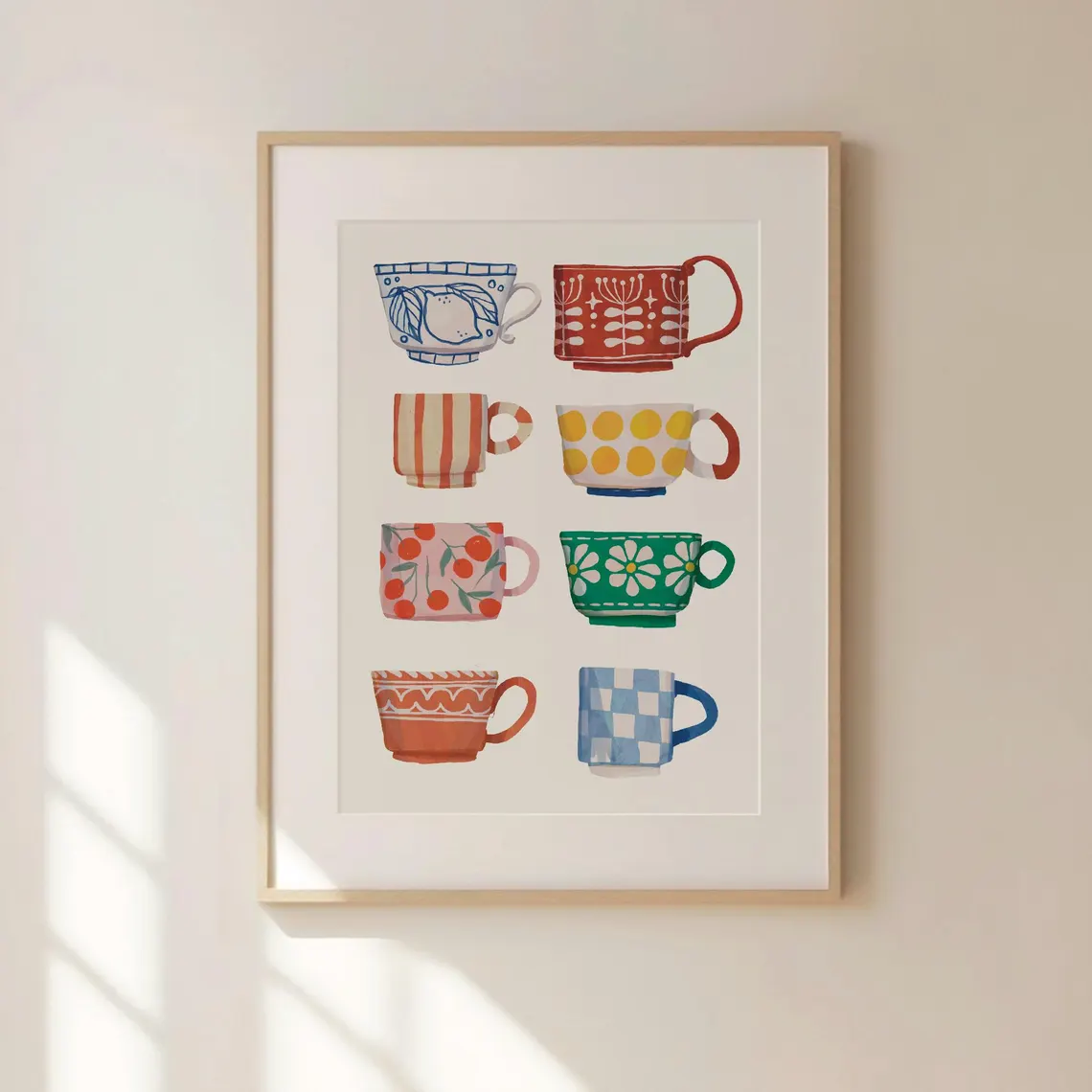 Coffee Tea Cup - طباعة على شكل كوب شاي، ملصق
