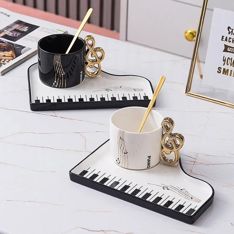 Coffee Tea Set - أكواب قهوة إبداعية على شكل بيانو