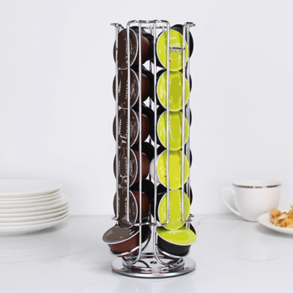 Coffee Capsule Holder - حامل كبسولات القهوة الدوار AS63-18Cups، مصنوع
