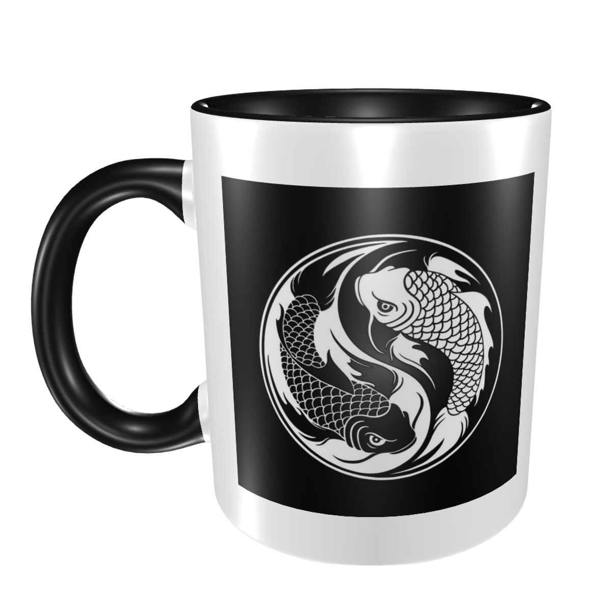 Coffee Tea Yin Yang - أبيض وأسود يين يانغ كوي الأسماك
