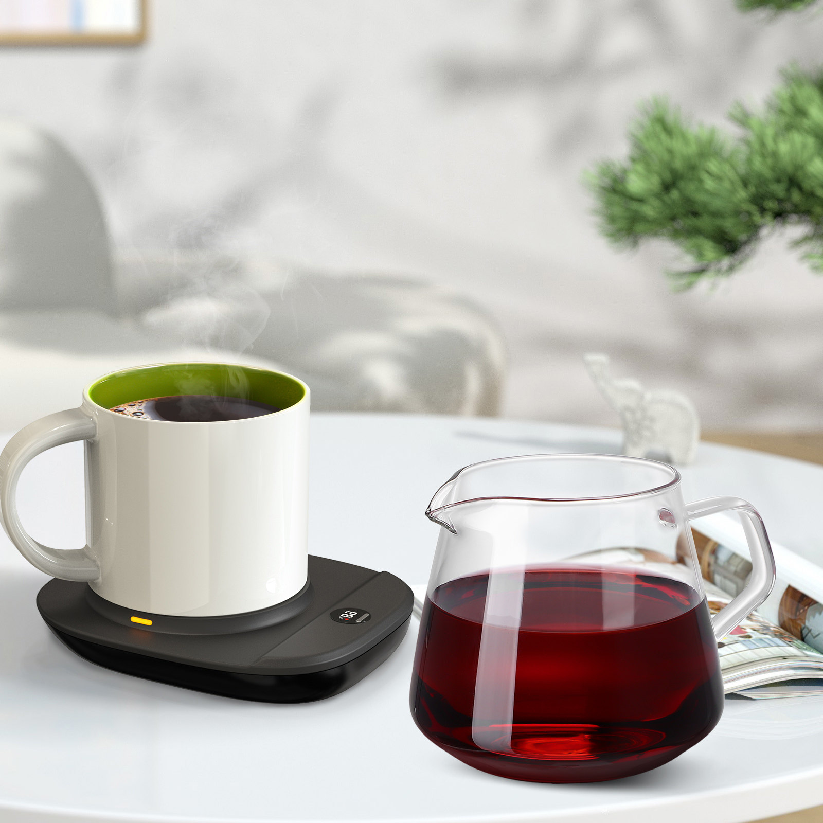قطعة واحدة: إبريق زجاجي متعدد  - مراجعة Coffee Tea Flower وسعره