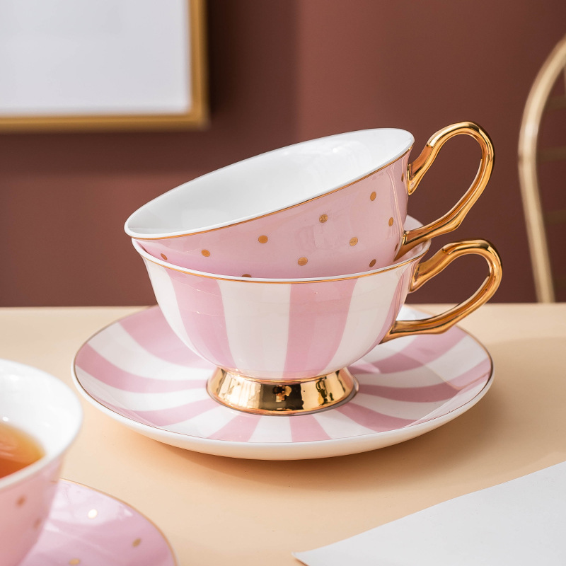 أكواب قهوة سيراميك وردية مع صح - مراجعة Coffee Tea Set وسعره