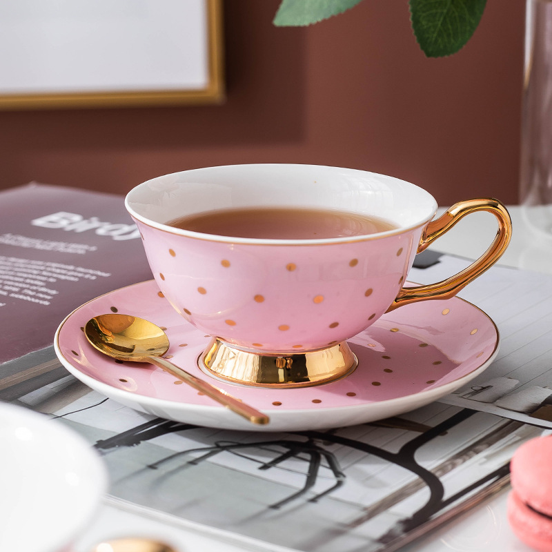 أكواب قهوة سيراميك وردية مع صح - مراجعة Coffee Tea Set وسعره