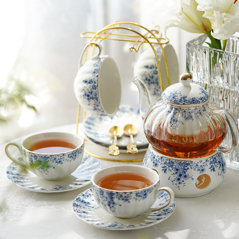 طقم شاي بعد الظهر على الطراز ا - مراجعة Coffee Tea Flower وسعره