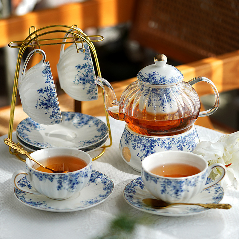 طقم شاي بعد الظهر على الطراز ا - مراجعة Coffee Tea Flower وسعره