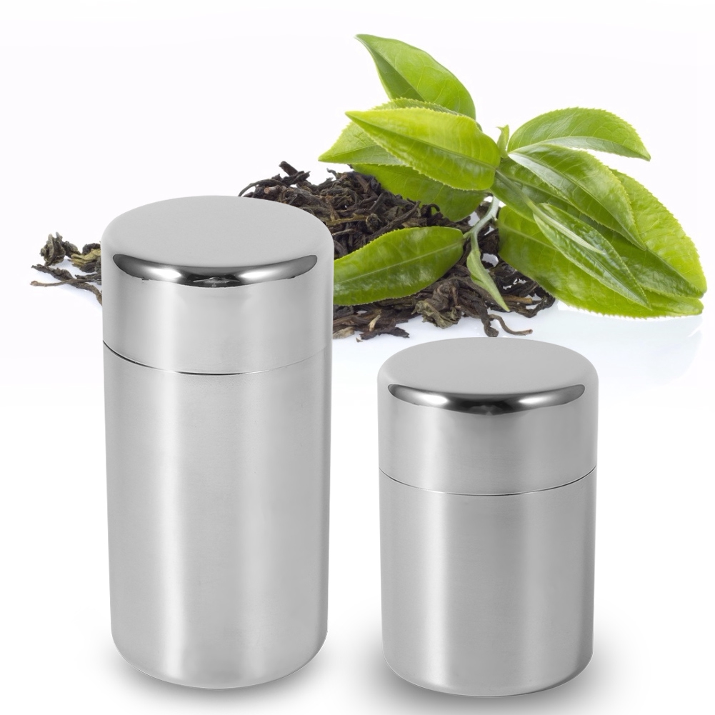 علبة شاي من الفولاذ المقاوم لل - مراجعة Coffee Tea Sugar Canisters وسعره