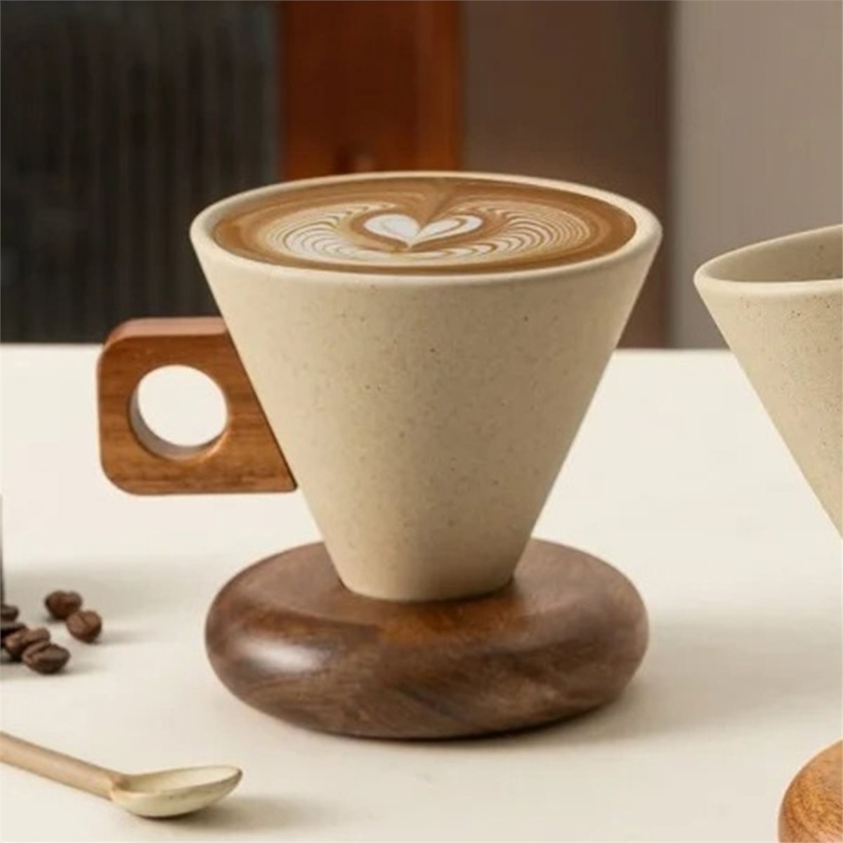 طقم فنجان قهوة سيراميك مع ملعق - مراجعة Coffee Tea & Espresso Appliances وسعره