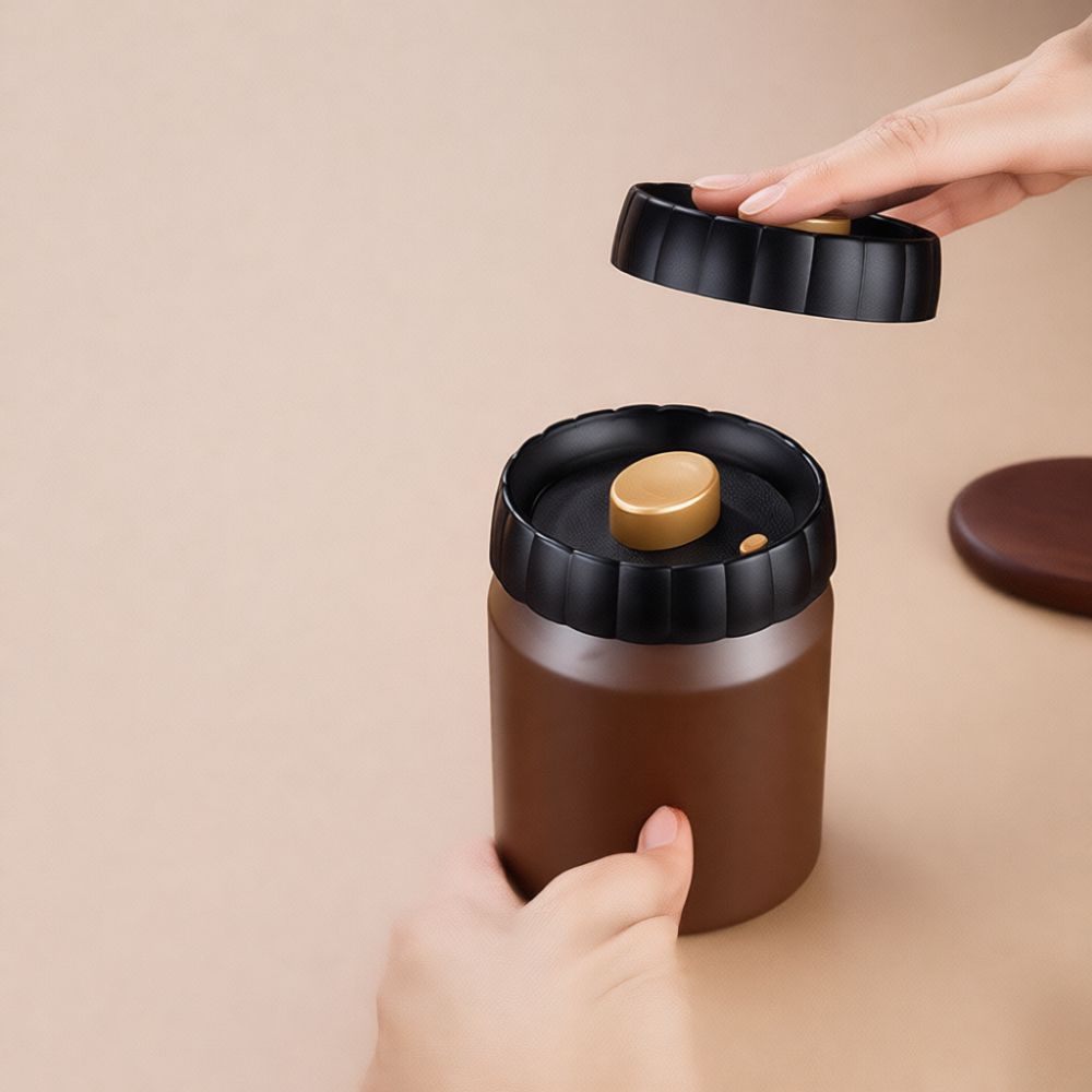 علبة تخزين حبوب القهوة محكمة ا - مراجعة Coffee Tea Bean Leaf وسعره