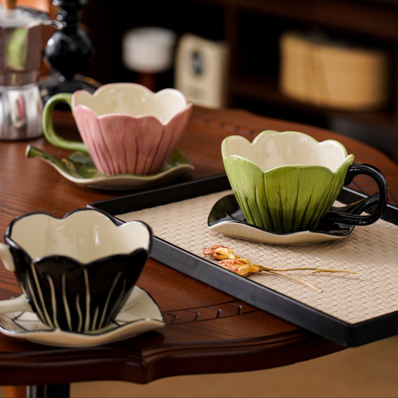 غير النظامية رسمت باليد فنجان  - مراجعة Coffee Tea Flower وسعره