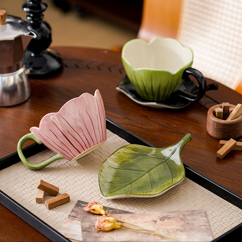 غير النظامية رسمت باليد فنجان  - مراجعة Coffee Tea Flower وسعره