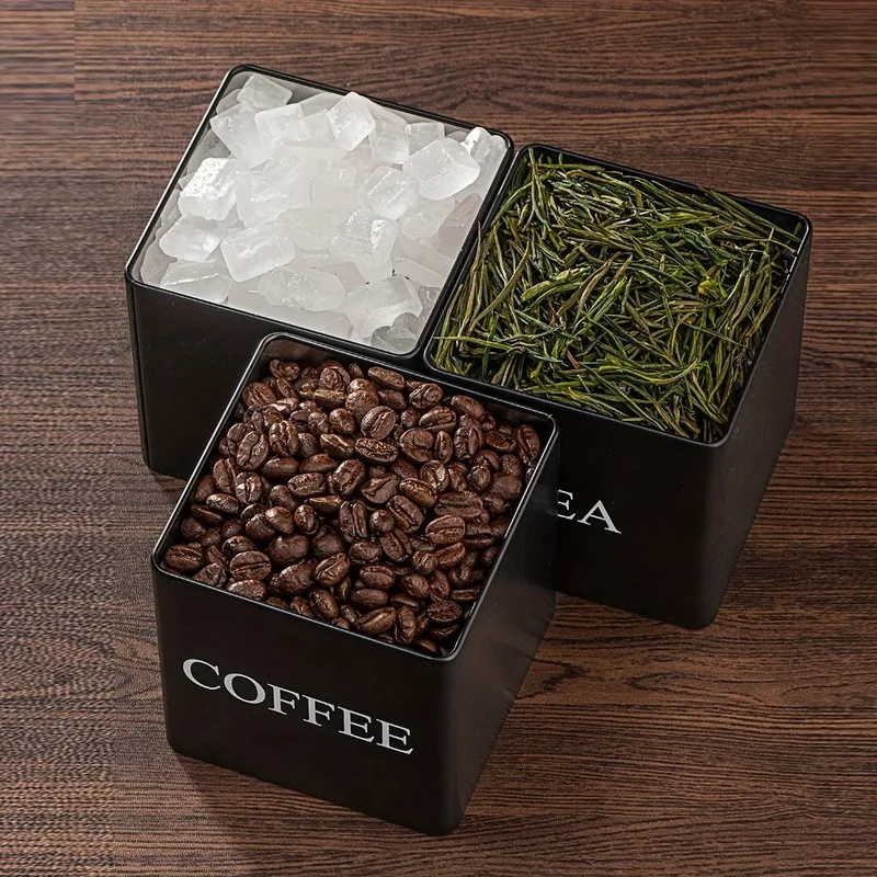 مجموعة مكونة من 3 قطع، سعة 500 - مراجعة Coffee Tea Sugar Container Set وسعره