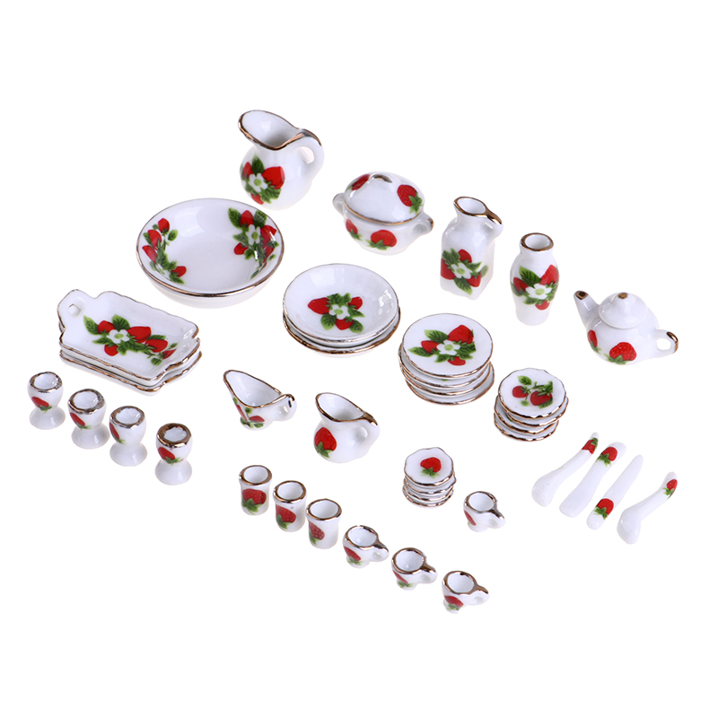 1 مجموعة 1:12 مصغرة بيت الدمية - مراجعة Coffee Tea Flower وسعره