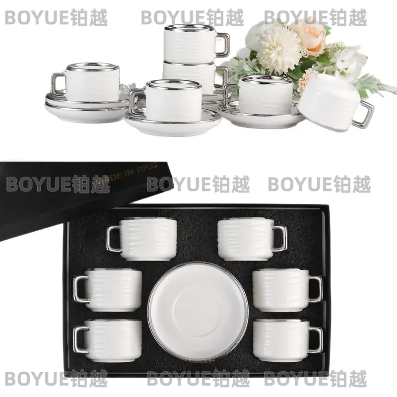 طقم فنجان قهوة سيراميك فاخر مع - مراجعة Coffee Tea Set وسعره