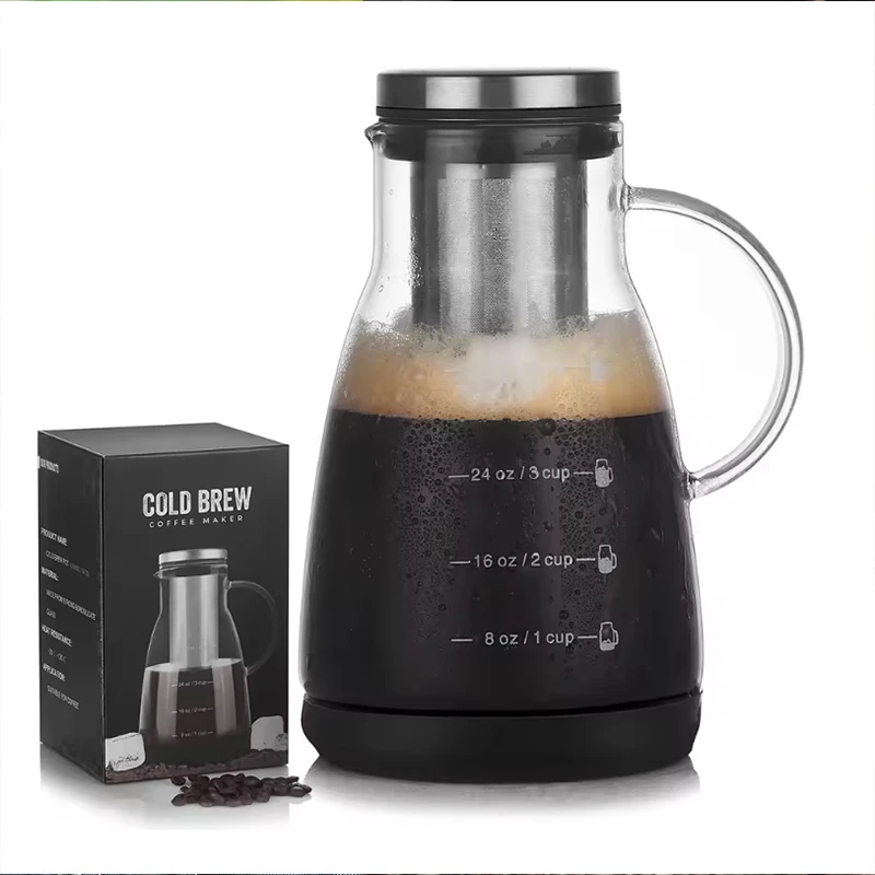 وعاء زجاجي لتحضير الإسبريسو وا - مراجعة Juice Tea Coffee وسعره