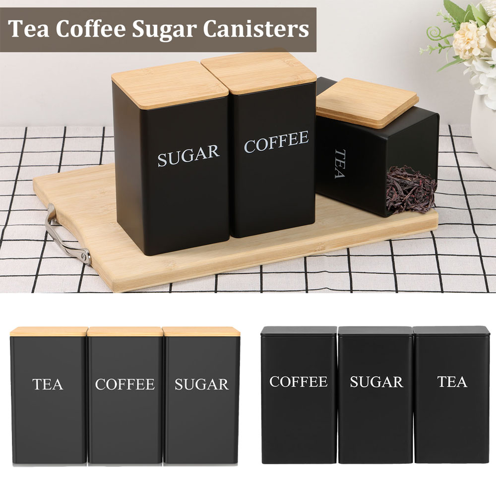 جرة تخزين حبوب البن، حاوية معد - مراجعة Coffee Tea Sugar Canisters وسعره